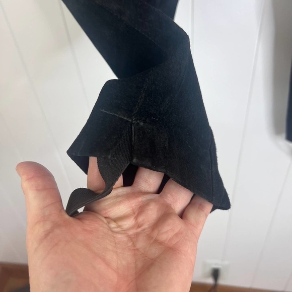 Vintage Wilson Leather Suede Black Side Zip Pants with Stirups SZ 4 - Picture 5 of 8